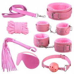 Akcesoria BDSM, 7 elementów - CM my first fetish kit rose