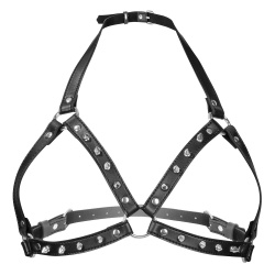 Biustonosz z kolcami. Uprząż BDSM - Harnais Sexy Ajustable
