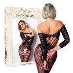 Bodystocking 5, otwarty krok i piersi, czarny - Clara Morgane