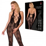 Bodystocking z otwartym krokiem Bon Appetit, czarny