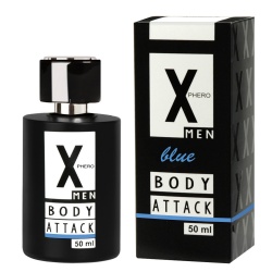 Feromony męskie. Kuszące perfumy - Body Attack Blue 50 ml