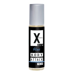 Feromony męskie. Kuszące perfumy - Body Attack Blue 10 ml