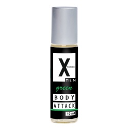 Feromony męskie. Kuszące perfumy - Body Attack Green 10 ml