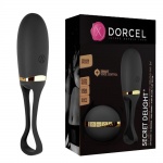 Jajeczko wibrujące na pilota, moduł sterowania głosem. DORCEL Secret Delight black