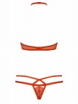 Komplet bielizny, stanik, stringi, Piękny. 838-SET-3, czerwony