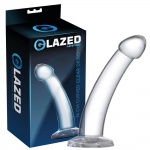 Penis na przyssawce, żelowy - glazed dildo 16 cm