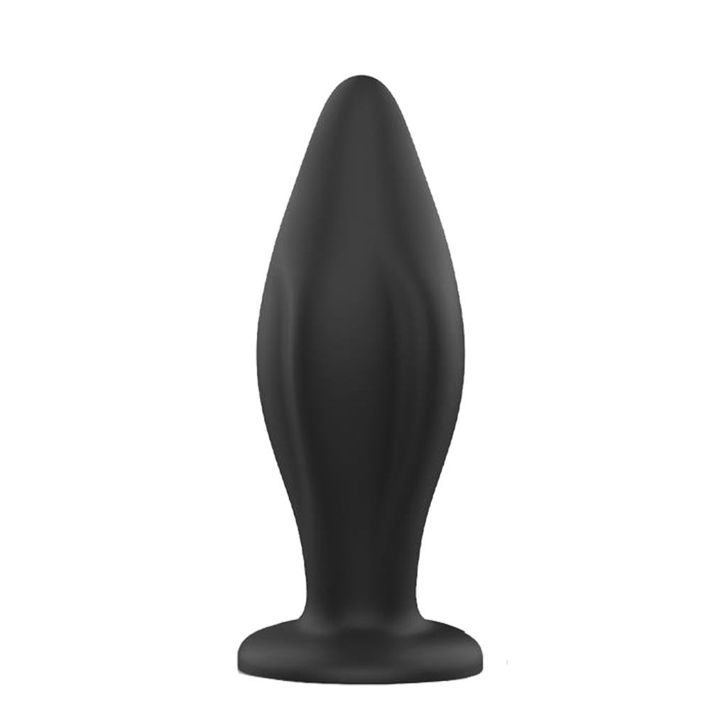 Korek analny 12 cm, czarny na przyssawce - anal plug menhir