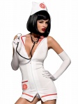 Kostium pielęgniarki, biały, 5 części - Emergency dress white
