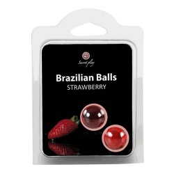 Kulki brazylijskie do masażu, truskawkowe- brazilian balls strawberry