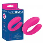 Masażer dla par, na baterie - sweet couple pink 93713