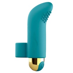 Masażer łechtaczki nakładany na palec - FINGER VIBRATOR BLUE