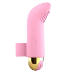 Masażer łechtaczki nakładany na palec - FINGER VIBRATOR PINK