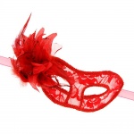 Maska na oczy, czerwona, karnawałowa La Traviata.