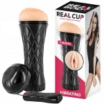 Masturbator, sztuczna pochwa - Real Cup Vaginal Masturbator Vibrating