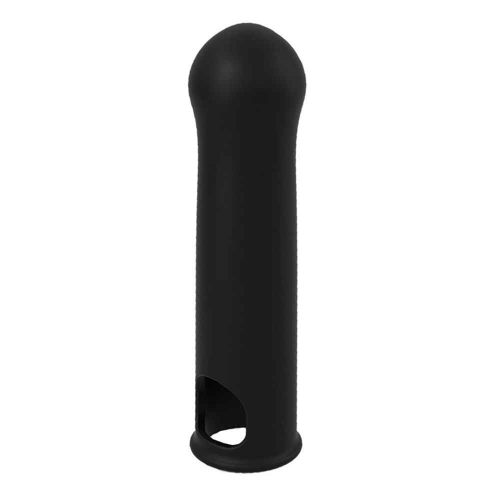 Nakładka na penisa, miękki czarny silikon - Liquid-Soft Xtend DORCEL