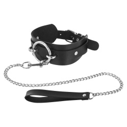 Obroża BDSM regulowana ze smyczą - Choker Ring and Leash Fetish Tentation