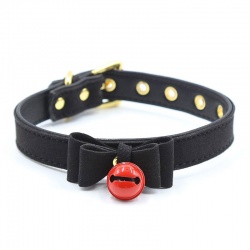Obroża z regulacją i dzwoneczkiem - addict collar with bow