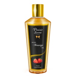 Olejek do masażu erotycznego o zapachu truskawek - Plaisire Secret