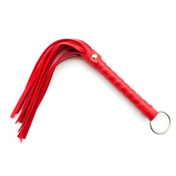 Pejcz, bicz z ekoskóry - fetish addict mini flogger red
