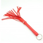 Pejcz, bicz z ekoskóry - fetish addict mini flogger red