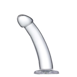 Penis na przyssawce, żelowy - glazed dildo 14 cm