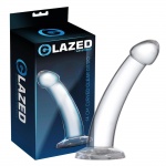 Penis na przyssawce, żelowy - glazed dildo 14 cm