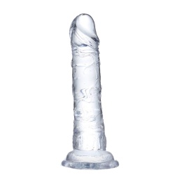 Penis na przyssawce, żelowy realistyczny - glazed realistic dildo 19 cm