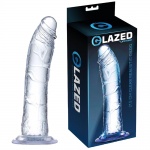 Penis na przyssawce, żelowy realistyczny - glazed realistic dildo 21,5 cm