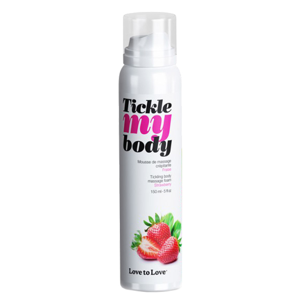 Pianka do masażu erotycznego, truskawkowa - Tickle my body Strawbery 150 ml