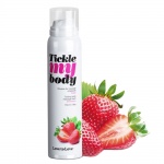 Pianka do masażu erotycznego, truskawkowa - Tickle my body Strawbery 150 ml