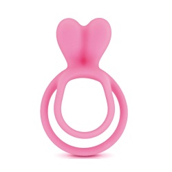 Pierścień erekcyjny na penisa i jądra - glamy double cockring pink