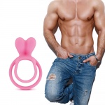 Pierścień erekcyjny na penisa i jądra - glamy double cockring pink