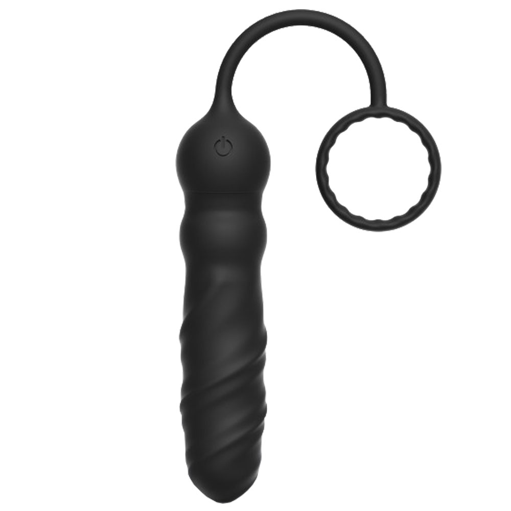 Masażer prostaty z pierścieniem erekcyjnym na penisa.