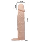 Przedłużka w cielistym kolorze na penisa, 18 cm długości - Penis Sleeve