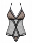 Seksowne czarne body 876-TED-1 - prześwitujące.