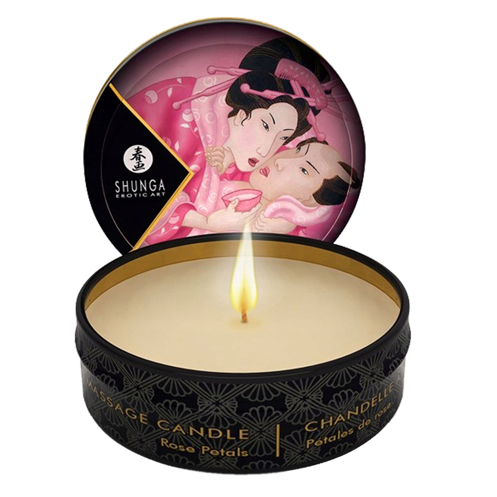 Świeca do masażu, zapach róży Shunga CANDLE
