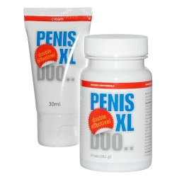 Tabletki i krem dla mężczyzn, zestaw powiększający penisa - Penis XL Duo