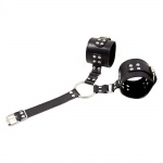 Uprząż BDSM z mankietami - fetish addict collar with restraints 