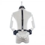 Uprząż BDSM z mankietami - fetish addict collar with restraints 