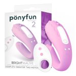 Wibrator dla par sterowany pilotem - bright mauve