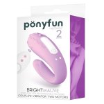 Wibrator dla par sterowany pilotem - bright mauve