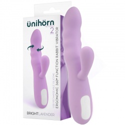 Wibrator króliczek 10 wibracji, ruch obrotowy 360° - bright lavender