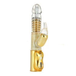 Wibrator ze stymulatorem łechtaczki, wielofunkcyjny króliczek - Orgasmic Rabbit Gold DORCEL
