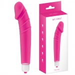 Wibrator silikonowy, mały masażer dla kobiet - My First Yoo Hoo Pink