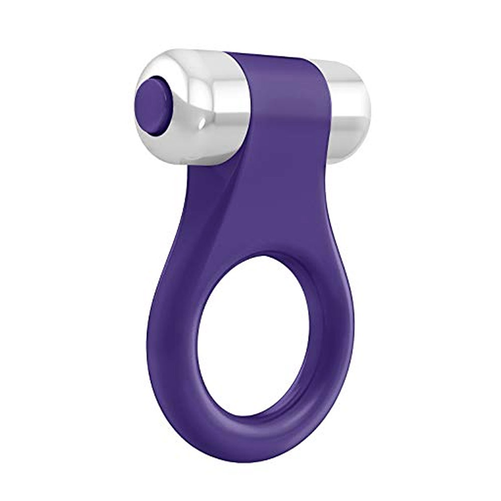 Pierścień z wibracjami, erekcyjny OVO B1 (violet)