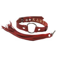 Skórzany choker z przypinanymi frędzelkami. Idealny dodatek do codziennych stylizacji,