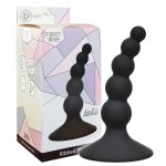 Ribbed Plug First Time – elastyczny i ergonomiczny korek analny z bezpieczną podstawą, wykonany z hi