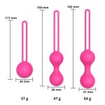 Trzy rozmiary kulek gejszy do ćwiczeń mięśni Kegla – ergonomiczne kulki o różnych wagach, dostosowan
