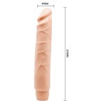 Model wibratora o imponujących wymiarach 25,5 cm długości i 4,9 cm średnicy idealny dla miłośników i