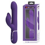 Elegancki wibrator dwufunkcyjny z ergonomicznym kształtem dopasowanym do anatomii kobiety.